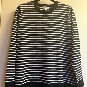 Style & Co. XXL black/white striped pullover light sweater.